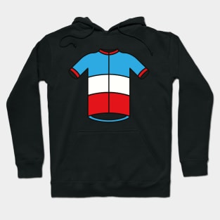 French Cycling Jersey Pattern Hoodie